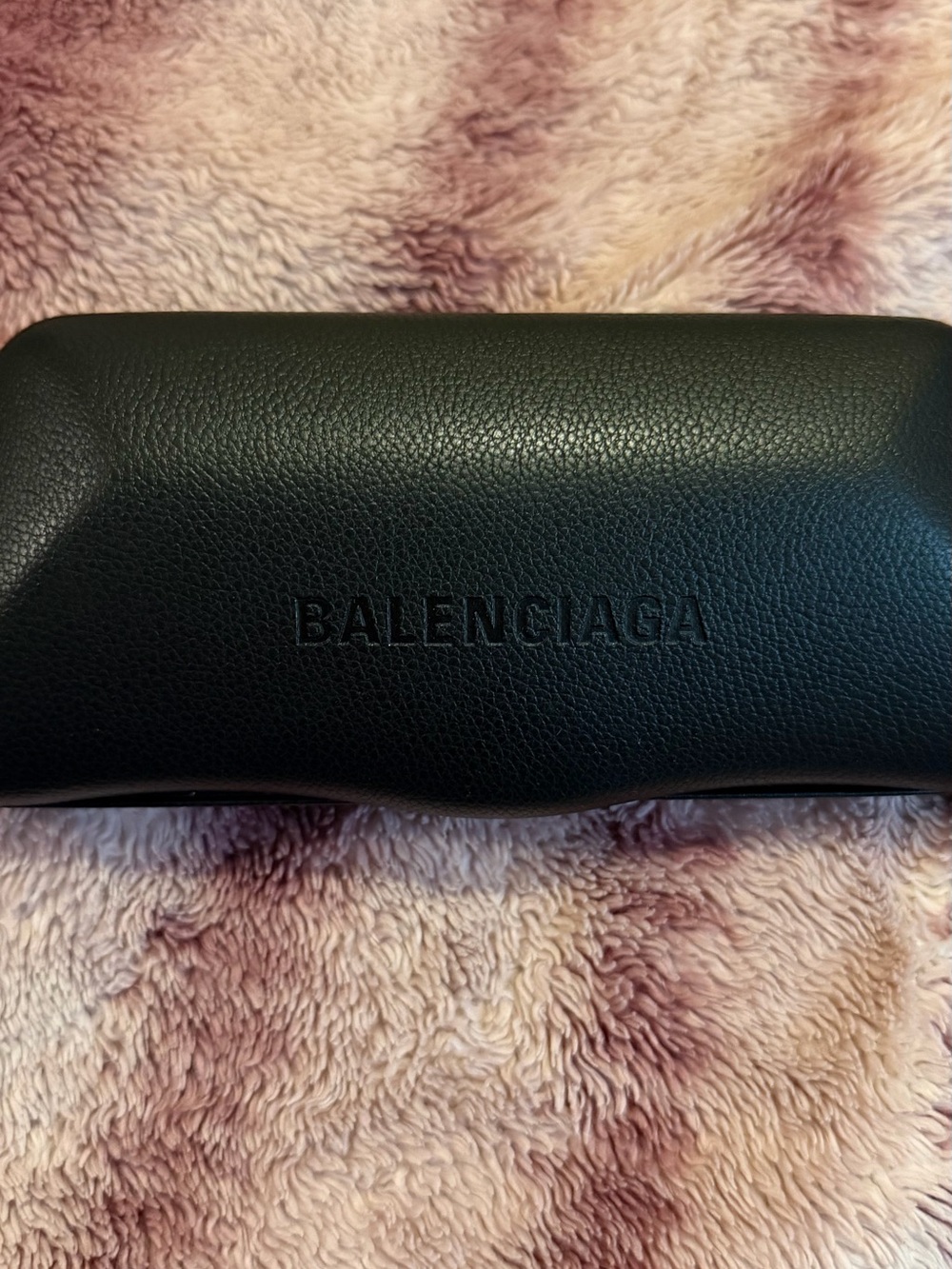 Balenciaga Black Rounded Acetate Sunglasses with Case